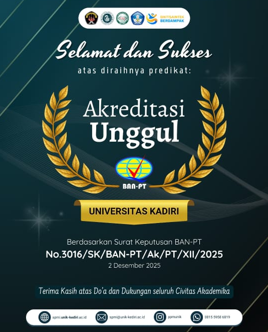 Selamat dan Sukses kepada Universitas Kadiri atas Diraihnya Akreditasi Unggul